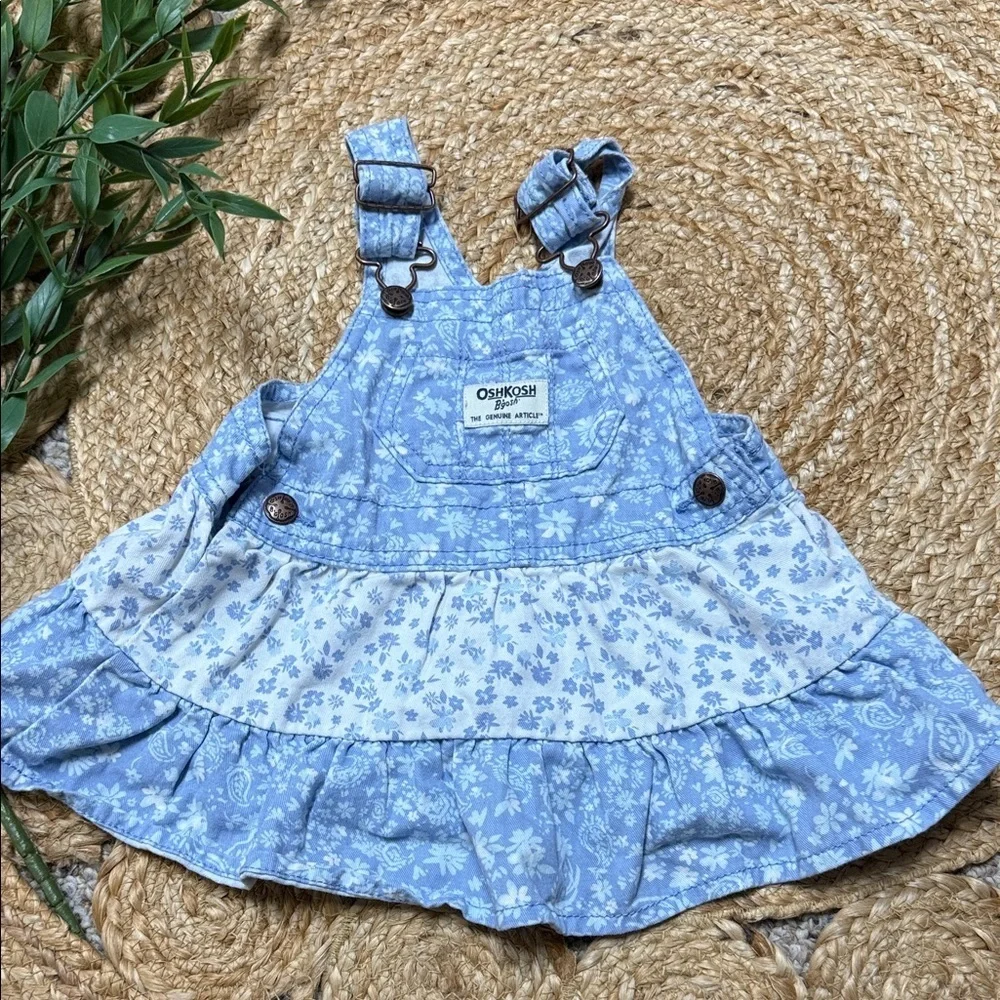 Oshgosh Bgosh 9mo Patchwork Floral Dress.